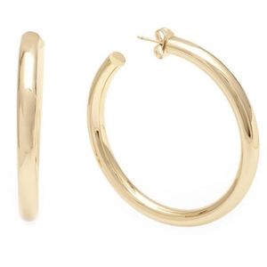 Melanie Auld modern hoops gold earrings